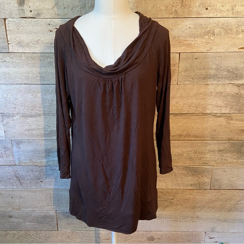 💥5/$25 Studio by‎ Liz Claiborne women’s brown tunic  in size medium